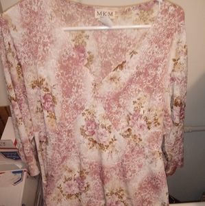 M.k.m. designs floral shirt